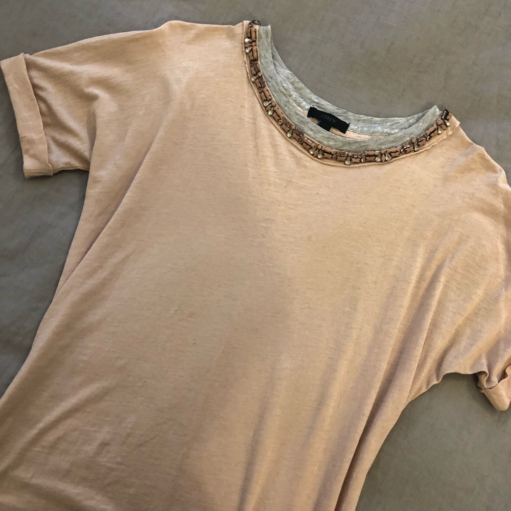 J. Crew Dressy T with Jewel Detail